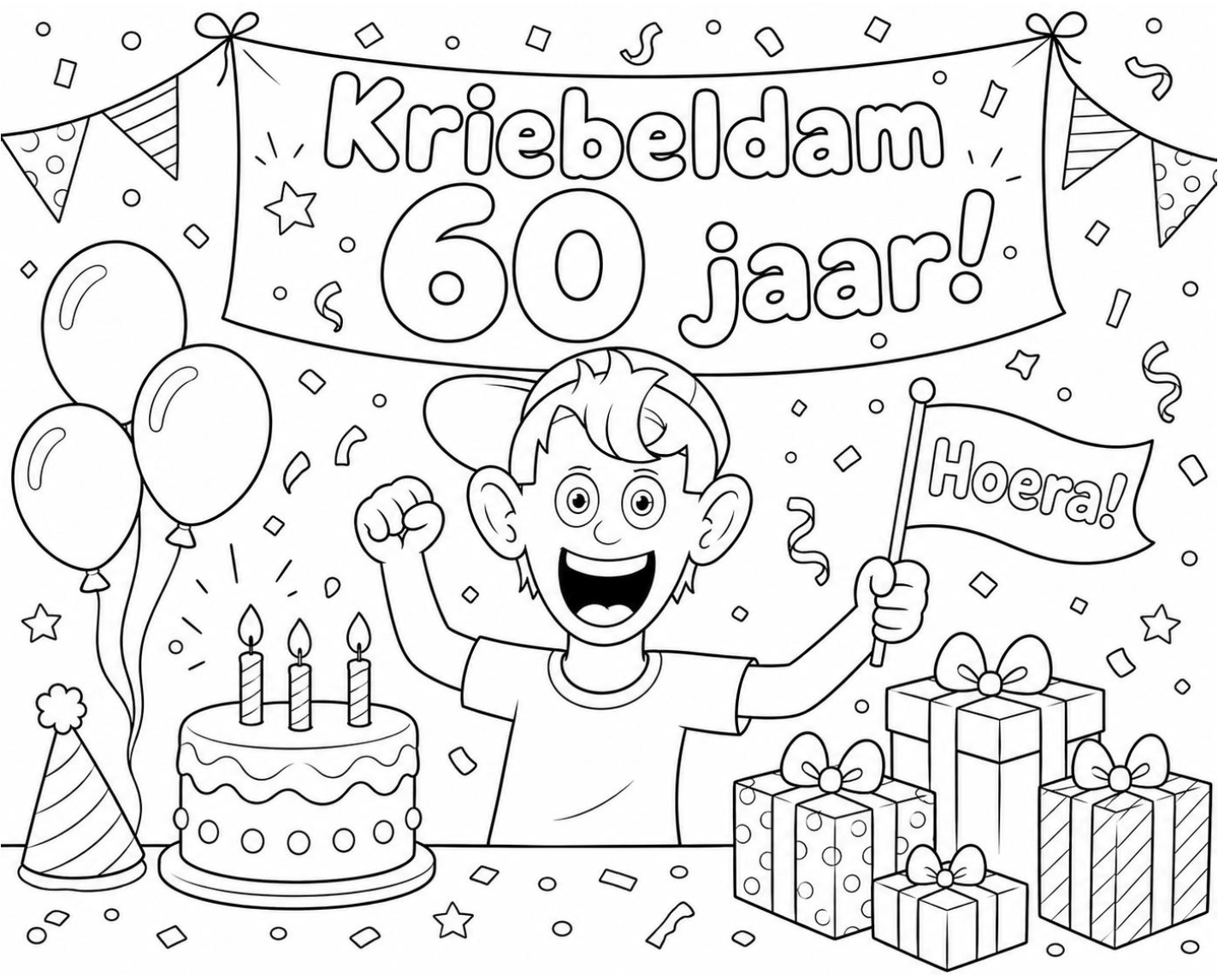 Kleurplaat 60 jaar KRiebeldam